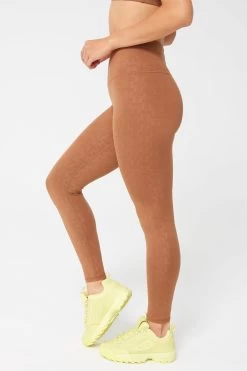 TLC Monogram Leggings In Aztec -Chic Wear Shop Monogram Camel Leggings 3