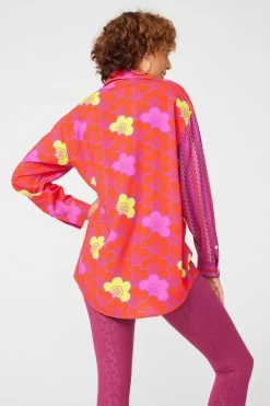 Button Down In Nested Floral Patchwork 13 Button Down In Nested Floral Patchwork -Chic Wear Shop NestedFloral ZigZag ButtonDown 5 1