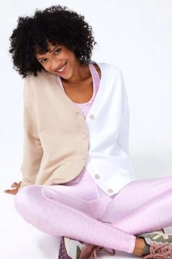 Chili Cardigan In Oat Milk And White -Chic Wear Shop OatMilkWhite ChiliCardigan 4