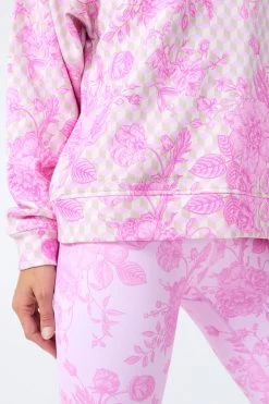 Printed Crew In Oat Milk And Pink Geo 13 Printed Crew In Oat Milk And Pink Geo -Chic Wear Shop PinkFineChina OatGeo Crewneck 6