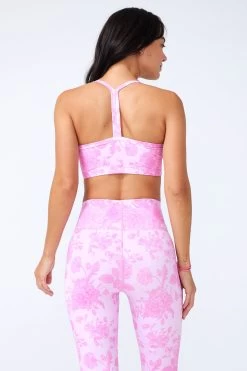 TLC Printed Y-Back Bralette In Pink Porcelain -Chic Wear Shop PinkFineChina TLC YBackBra 4
