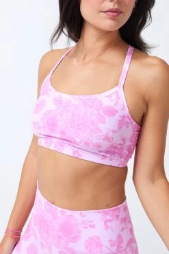 TLC Printed Y-Back Bralette In Pink Porcelain -Chic Wear Shop PinkFineChina TLC YBackBra 5