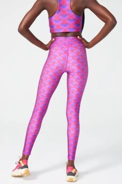 Hi-Shine Leggings In Pink Floral Geo 16 Hi-Shine Leggings In Pink Floral Geo -Chic Wear Shop PinkFloralGeo Leggings 5