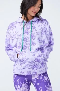 Hoodie In Violet Porcelain