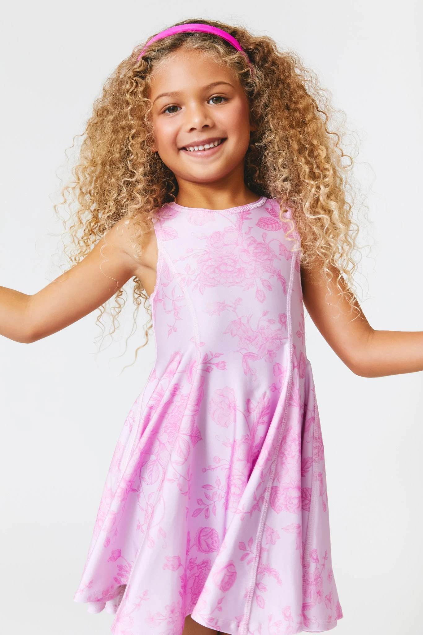 Girls Skater Dress In Pink Porcelain 3 Girls Skater Dress In Pink Porcelain