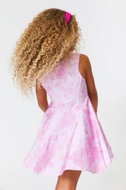 Girls Skater Dress In Pink Porcelain 9 Girls Skater Dress In Pink Porcelain -Chic Wear Shop PorcelainPink Dress Girls 3