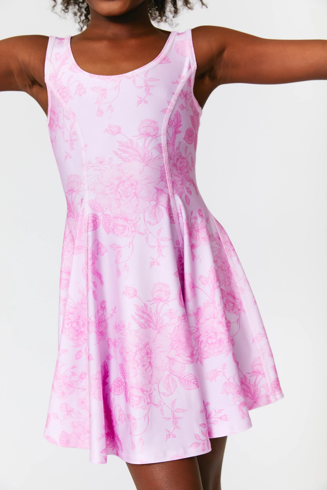 Girls Skater Dress In Pink Porcelain 7 Girls Skater Dress In Pink Porcelain - Image 5