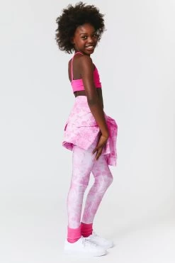 Girls Leggings In Pink Porcelain