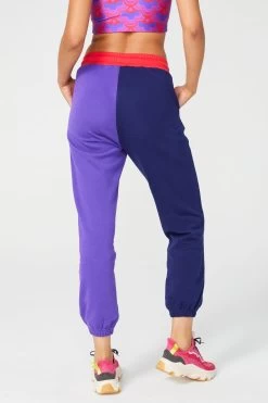 Colorblock Sweatpants In Navy And Electric Purple 12 Colorblock Sweatpants In Navy And Electric Purple -Chic Wear Shop PurpleNavy Colorblock Sweatpants 3
