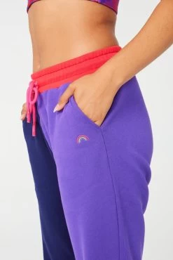Colorblock Sweatpants In Navy And Electric Purple 14 Colorblock Sweatpants In Navy And Electric Purple -Chic Wear Shop PurpleNavy Colorblock Sweatpants 5