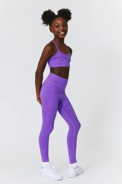 Girls TLC Leggings In Electric Purple