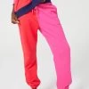 Colorblock Sweatpants In Hot Red And Terez Pink -Chic Wear Shop RedPink Colorblock Jogger 2