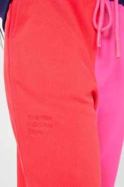Colorblock Sweatpants In Hot Red And Terez Pink 10 Colorblock Sweatpants In Hot Red And Terez Pink -Chic Wear Shop RedPink Colorblock Jogger 4