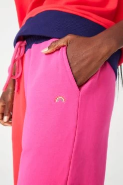 Colorblock Sweatpants In Hot Red And Terez Pink 11 Colorblock Sweatpants In Hot Red And Terez Pink -Chic Wear Shop RedPink Colorblock Jogger 5