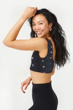 TLC Sports Bra Is Black Star Foil 9 TLC Sports Bra Is Black Star Foil -Chic Wear Shop StarFoil Bra 3