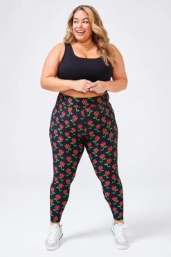 DuoKnit Leggings In Stemmed Roses -Chic Wear Shop StemmedRoses Extended Legging 1