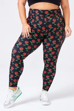 DuoKnit Leggings In Stemmed Roses -Chic Wear Shop StemmedRoses Extended Legging 2