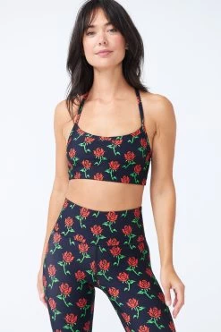 DuoKnit Y-Back Bralette In Stemmed Roses