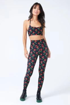 DuoKnit Leggings In Stemmed Roses -Chic Wear Shop StemmedRoses TLC Leggings 1
