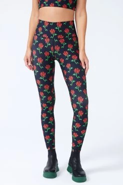 DuoKnit Leggings In Stemmed Roses -Chic Wear Shop StemmedRoses TLC Leggings 2