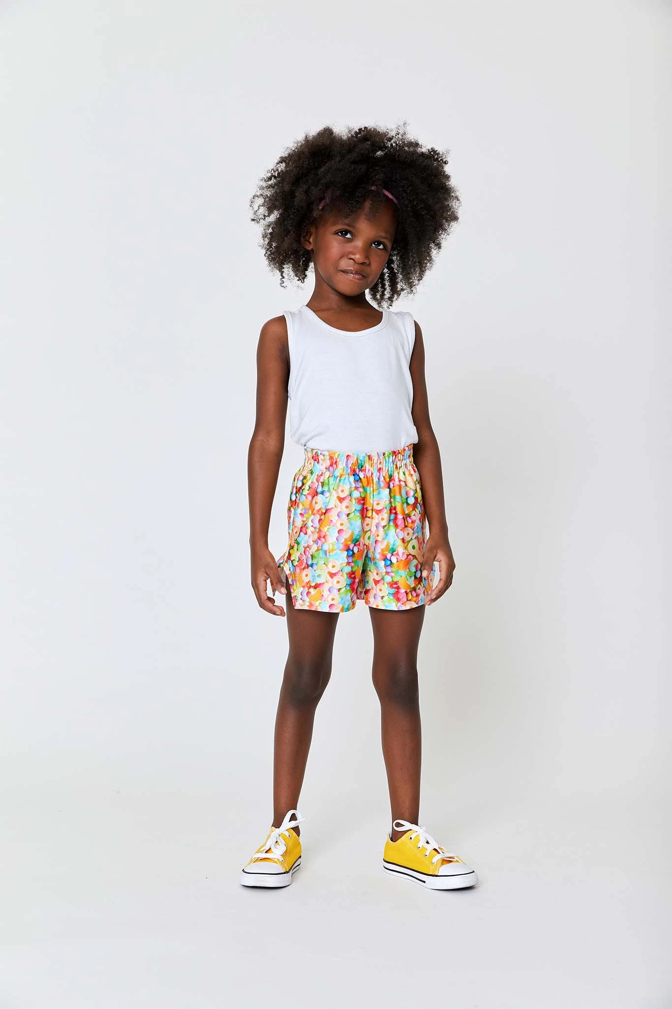 Kids Gym Shorts In Neon Candy 5 Kids Gym Shorts In Neon Candy - Image 3