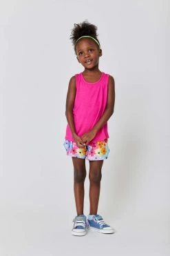 Girls Gym Shorts In Retro Floral 10 Girls Gym Shorts In Retro Floral -Chic Wear Shop TEREZ FEB2022 33151