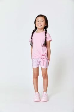 Kids Tie Front T-Shirt In Baby Pink -Chic Wear Shop TEREZ FEB2022 33688 42442383 2d95 4cc9 8286 057b26e919eb