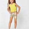 Kids Booty Shorts In Neon Candy