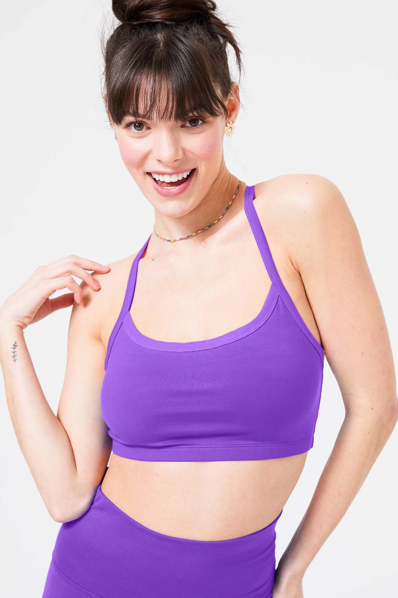 TLC Y-Back Bralette In Super Electric Purple 5 TLC Y-Back Bralette In Super Electric Purple - Image 3
