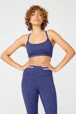 TLC Y-Back Bralette In Heathered Navy