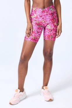 Hi-Shine Bike Shorts In Bougainvillea