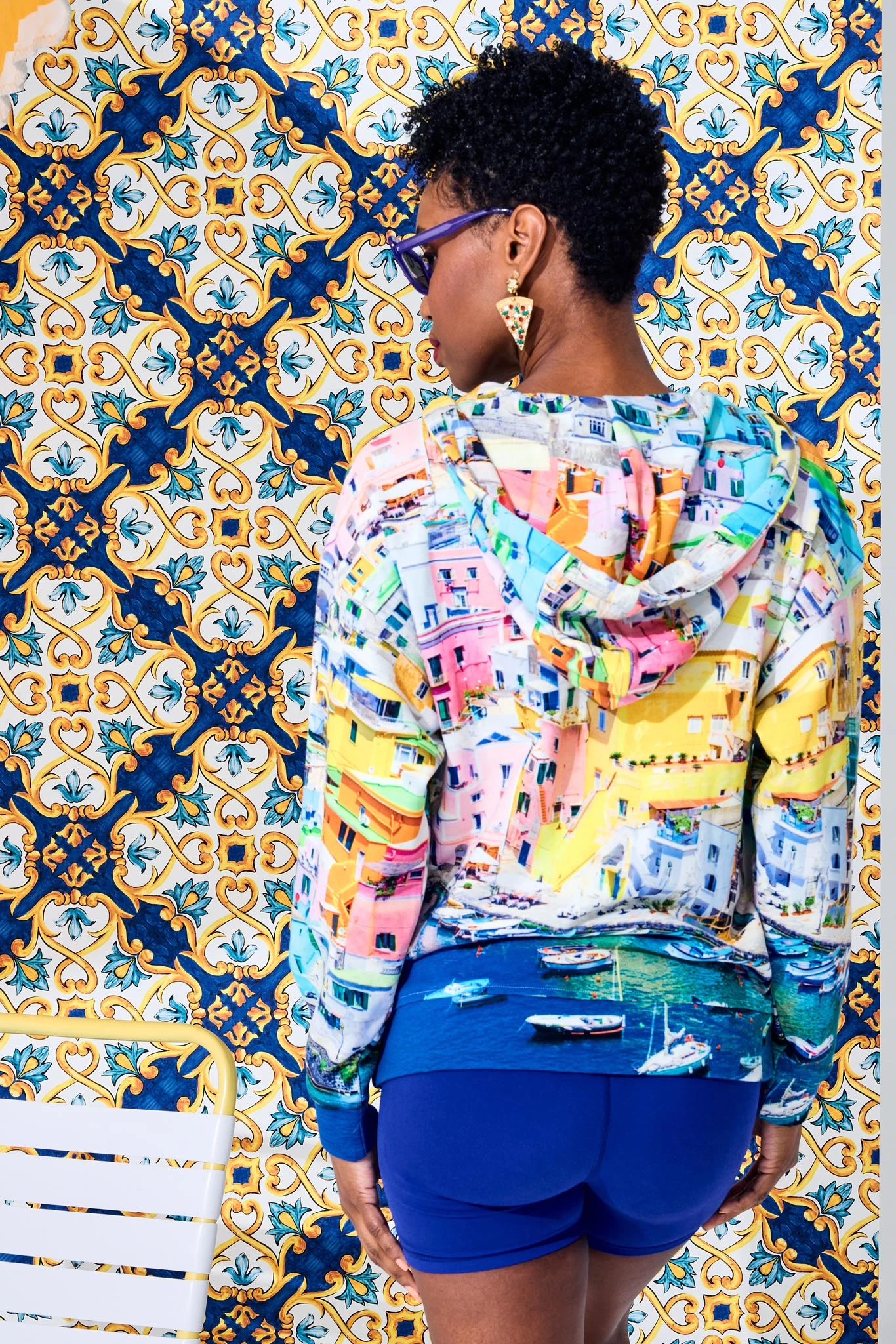 Oversized Zip Hoodie In Italian Port 5 Oversized Zip Hoodie In Italian Port - Image 3