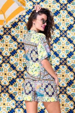 Short Sleeve Button Down In Amalfi Patchwork 9 Short Sleeve Button Down In Amalfi Patchwork -Chic Wear Shop Terez63dd72248b17727503017763dd72248b17d.63dd72248b17d