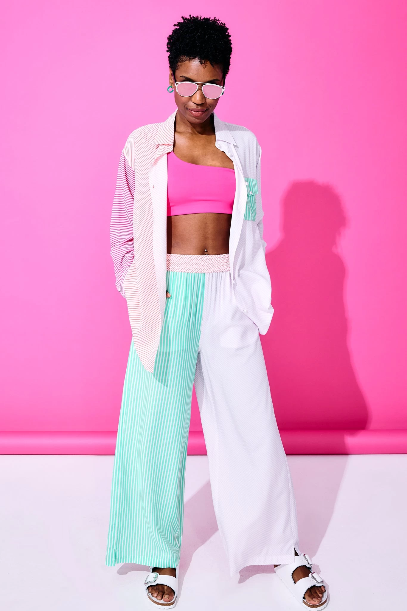 Button Down In Secondary Stripe Patchwork 7 Button Down In Secondary Stripe Patchwork - Image 5