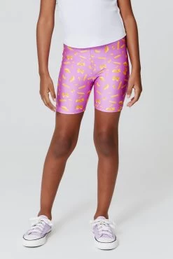 Girls Bike Shorts In Pasta Party