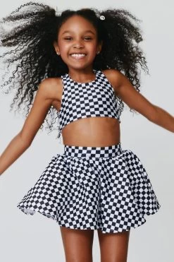 Girls Skater Skirt In Racing Check -Chic Wear Shop Terez63e063a7c1bd528701645763e063a7c1bdd.63e063a7c1bdd
