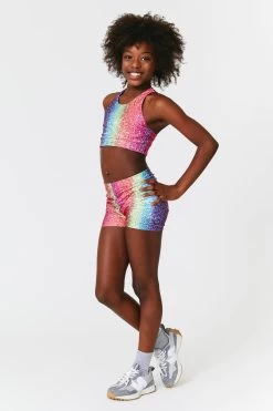 Girls Booty Shorts In Rainbow Glitter Foil 9 Girls Booty Shorts In Rainbow Glitter Foil -Chic Wear Shop Terez63e063aa2ece977494187963e063aa2ecf0.63e063aa2ecf0