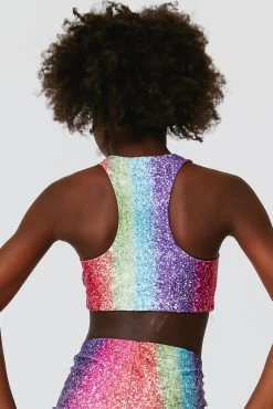 Girls Sports Bra In Rainbow Glitter Foil 8 Girls Sports Bra In Rainbow Glitter Foil -Chic Wear Shop Terez63e0658850cbc47028178463e0658850cc3.63e0658850cc3