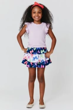Girls Tiered Skirt In Fancy Bows
