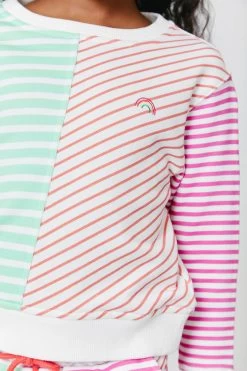Girls Split Crew In Secondary Stripe -Chic Wear Shop Terez63e0666cbd57745722760563e0666cbd57e.63e0666cbd57e