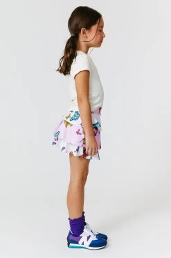 Girls Tiered Skirt In Neon Butterflies -Chic Wear Shop Terez63e06991c02ef21048074863e06991c02f6.63e06991c02f6