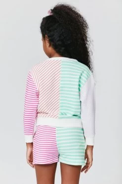 Girls Split Crew In Secondary Stripe -Chic Wear Shop Terez63e069969a9d896051902663e069969a9e1.63e069969a9e1