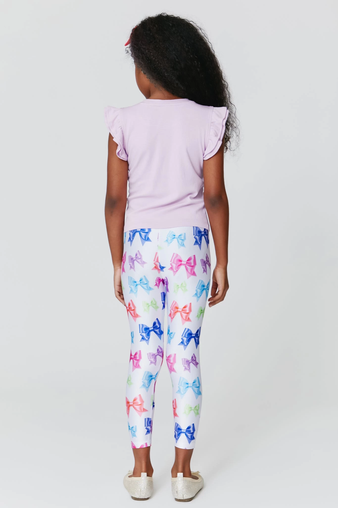 Girls Leggings In White Fancy Bows 9 Girls Leggings In White Fancy Bows - Image 7