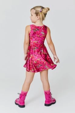 Toddler Skater Dress In Bougainvillea