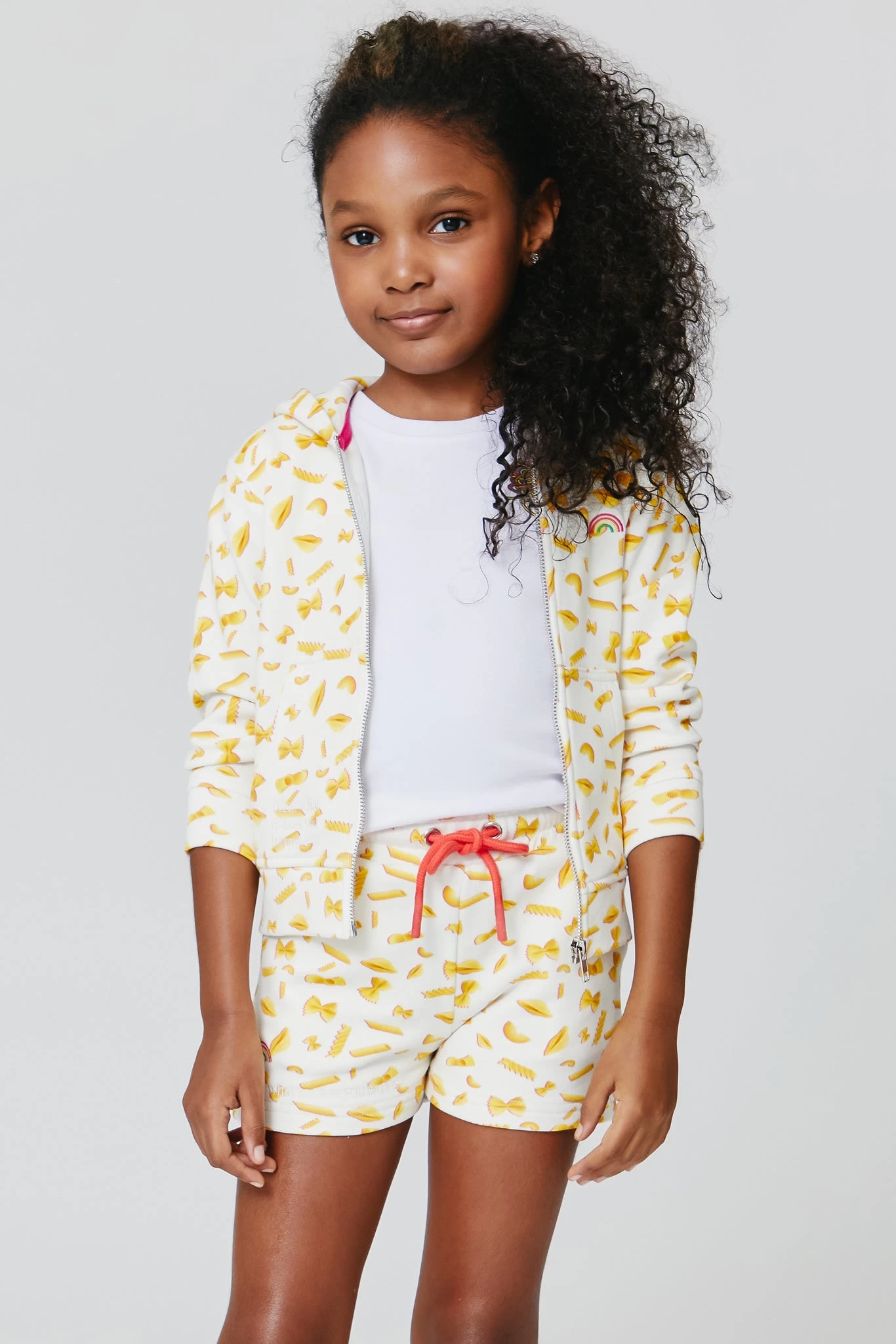 Kids Oversized Zip Hoodie In Pasta Party 3 Kids Oversized Zip Hoodie In Pasta Party