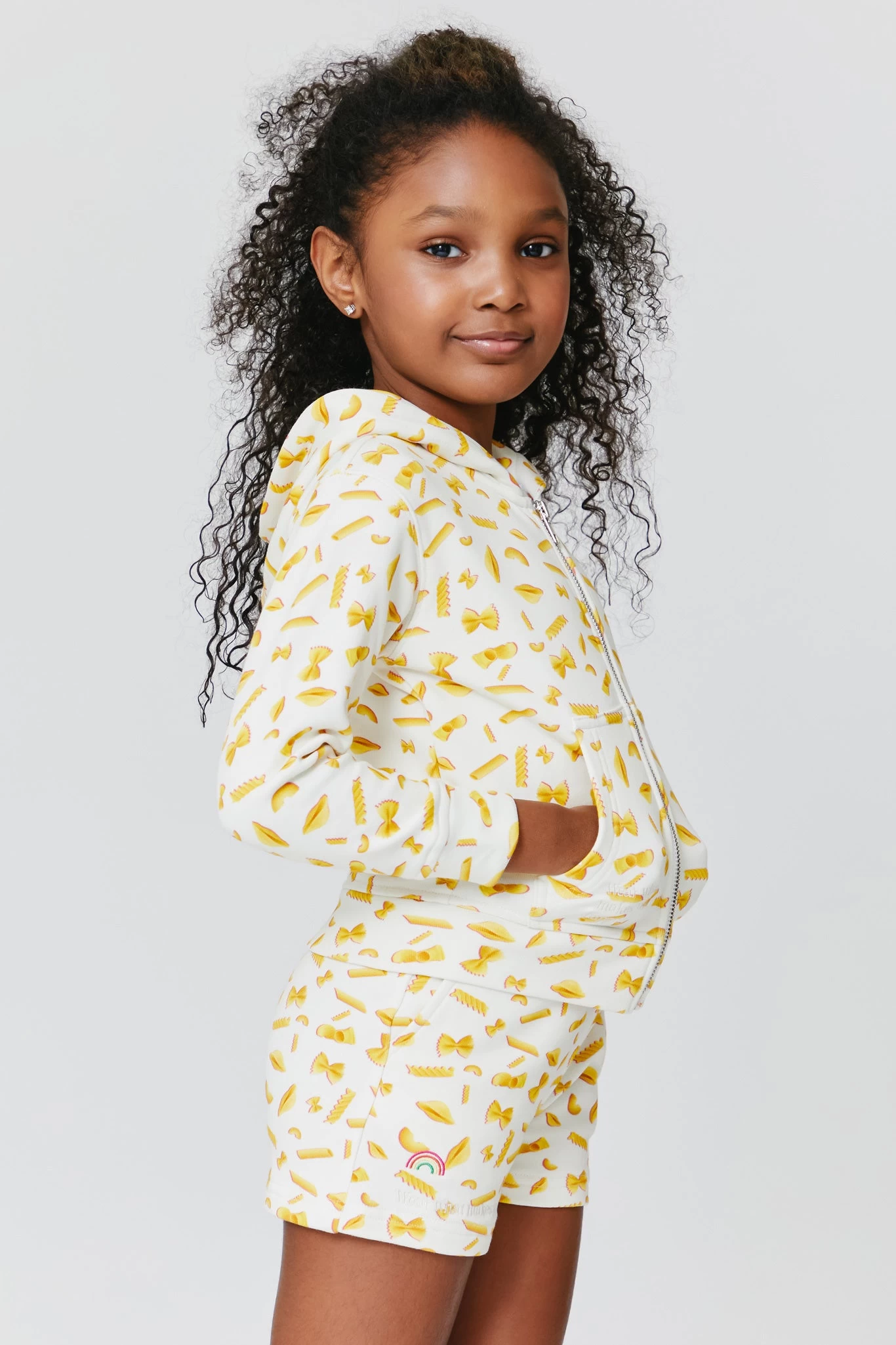 Kids Oversized Zip Hoodie In Pasta Party 7 Kids Oversized Zip Hoodie In Pasta Party - Image 5