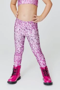Kids Leggings In Star Confetti Foil