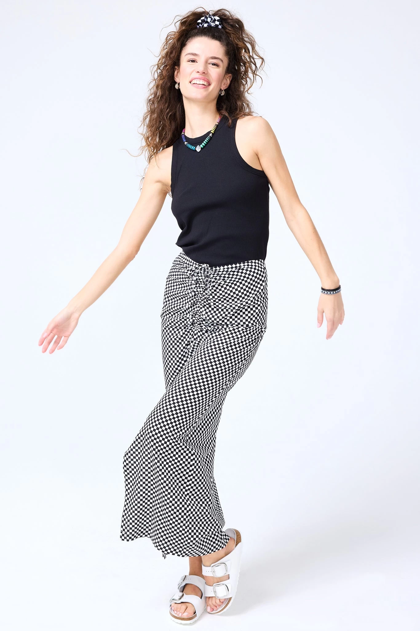 Trumpet Skirt In Racing Check 3 Trumpet Skirt In Racing Check