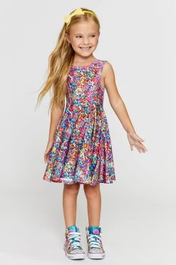 Toddler Skater Dress In Rainbow Sprinkles