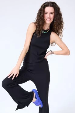 Rib Racer Tank In Black